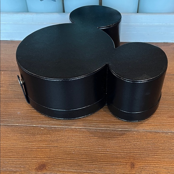 Bauble Bar Licensed Disney Mickey Mouse Metallic Black Jewelry Box Snap Case - Picture 7 of 12